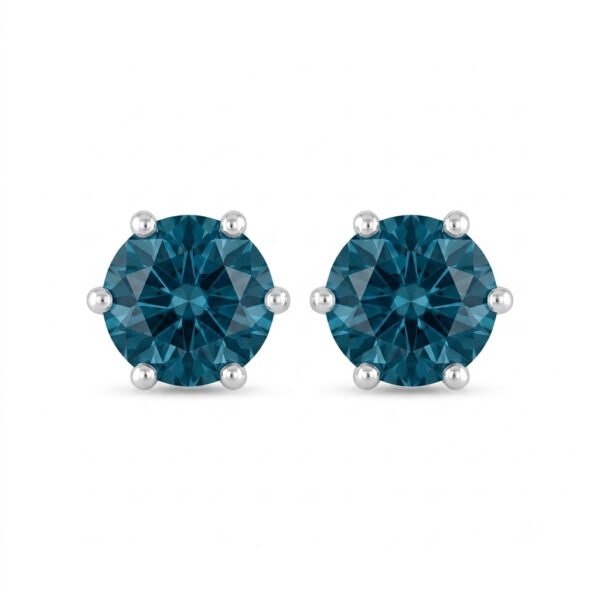 London Blue Topaz Stud Earrings-LBTE016