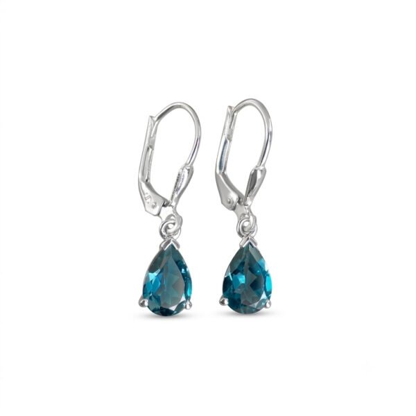 London Blue Topaz Leverback Earrings-LBTE018