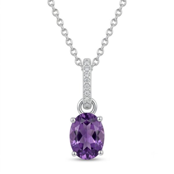 Amethyst & White Topaz Pendant-AP018
