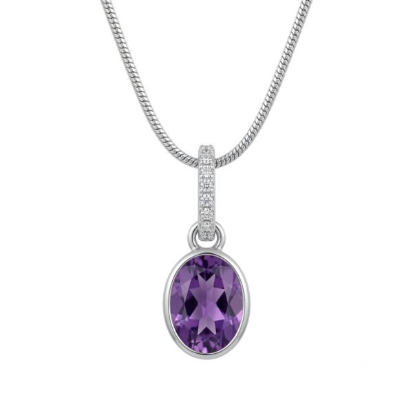 Amethyst & White Topaz Pendant-AP019