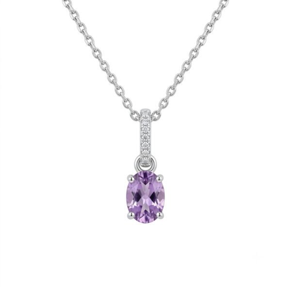 Amethyst & White Topaz Pendant-AP020