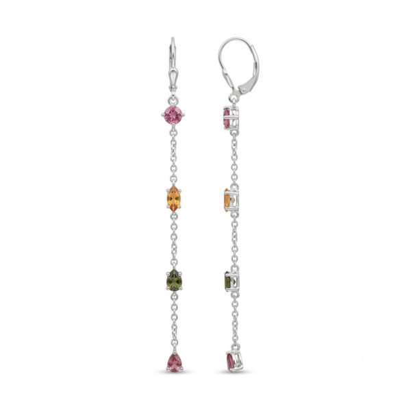 Tourmaline Leverback Earrings-TE021