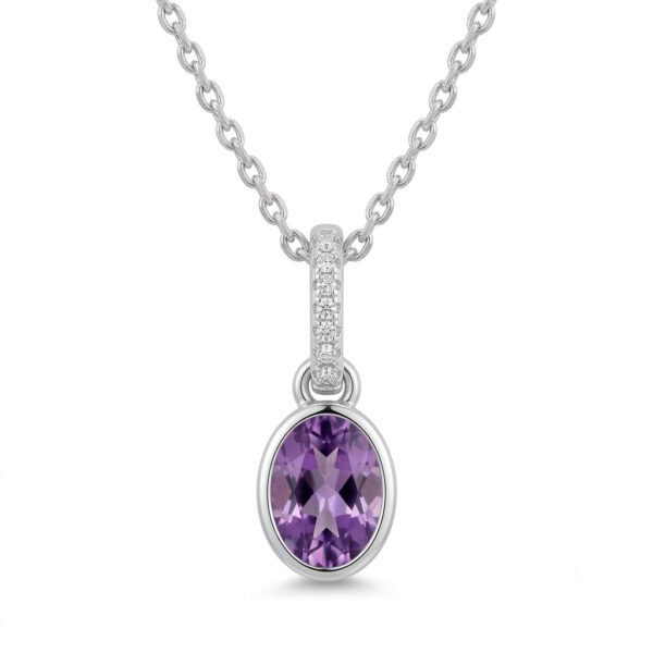 Amethyst & White Topaz Pendant-AP021