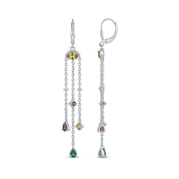 Tourmaline Leverback Earrings-TE023