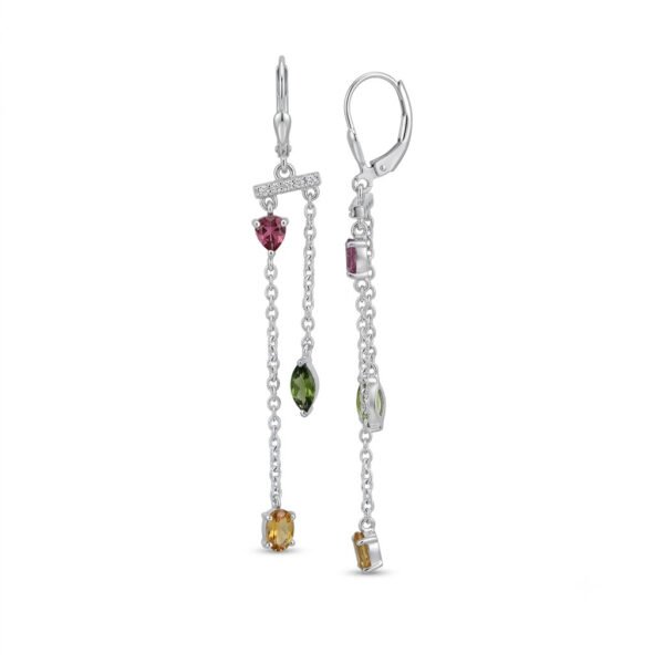 Tourmaline Leverback Earrings-TE026