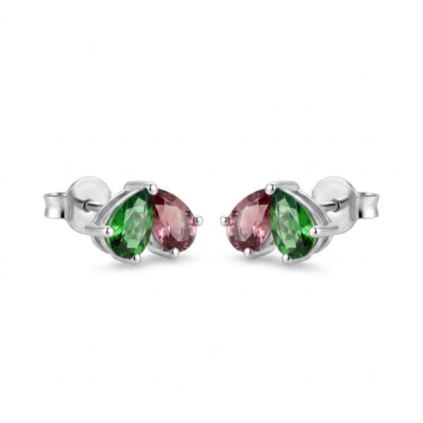 Tourmaline Toi et Moi Earrings-TE003