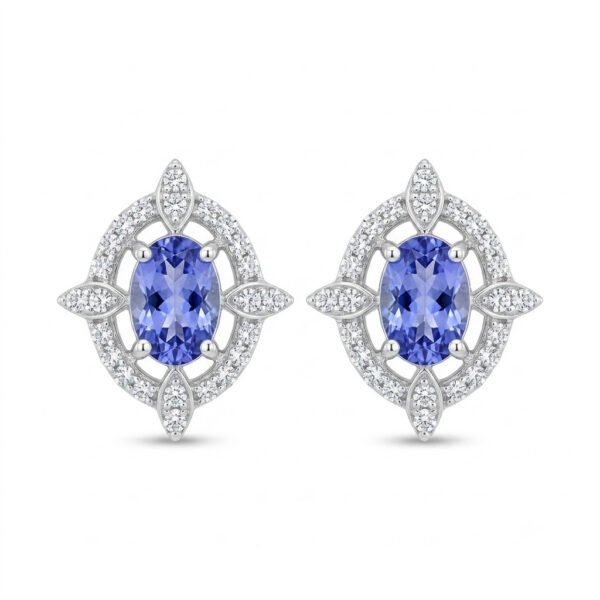 Tanzanite Earrings-TZE003