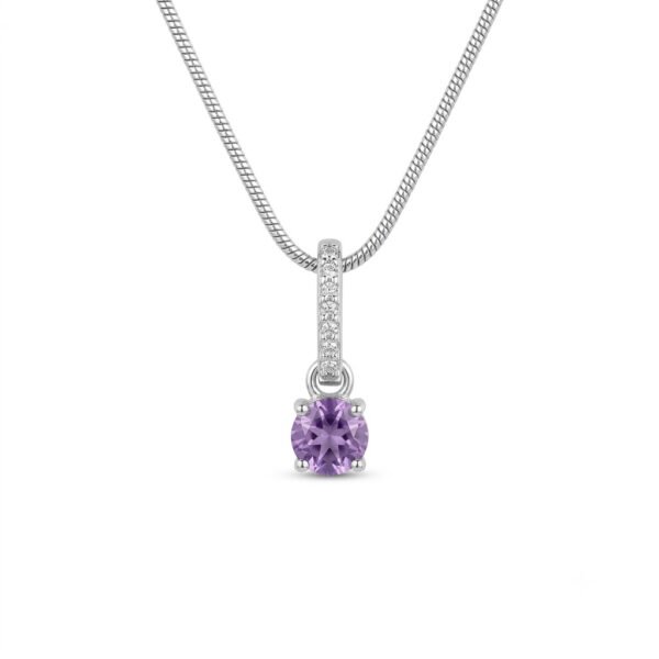 Amethyst & White Topaz Pendant-AP003