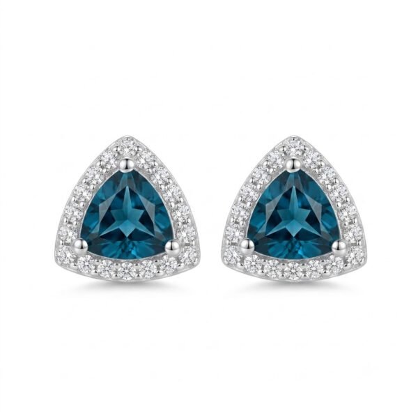 London Blue Topaz Stud Earrings-LBTE003