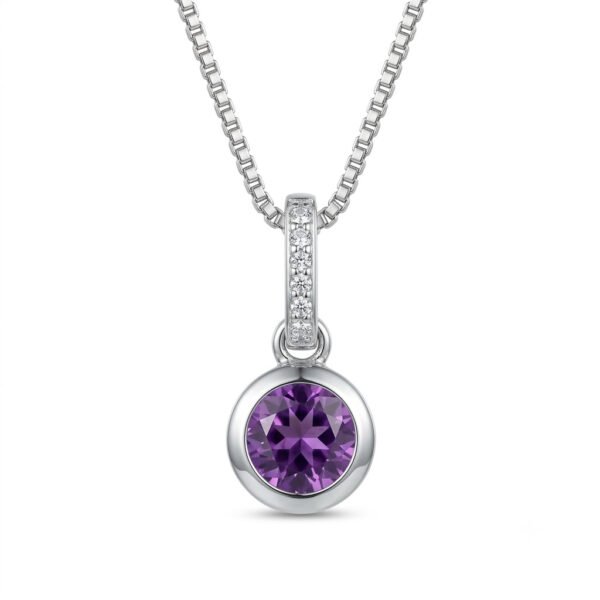 Amethyst & White Topaz Pendant-AP004