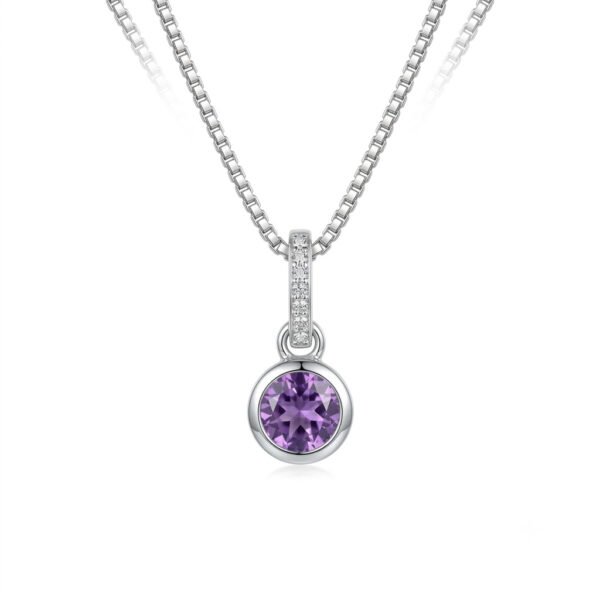 Amethyst & White Topaz Pendant-AP006