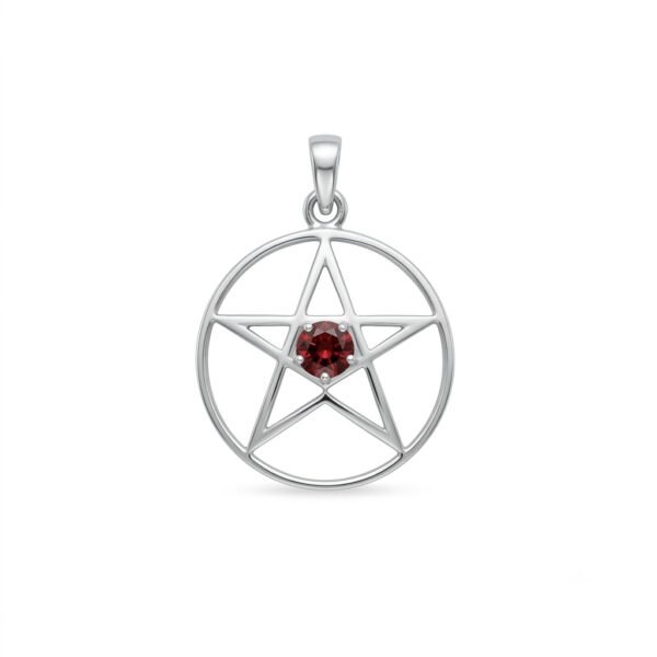 Garnet Pentacle Pendant - GPP - 001