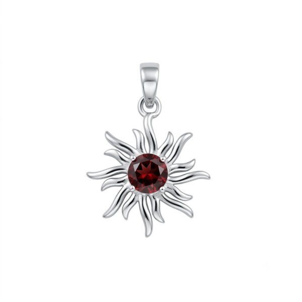 Garnet Sun Pendant - GSP - 013