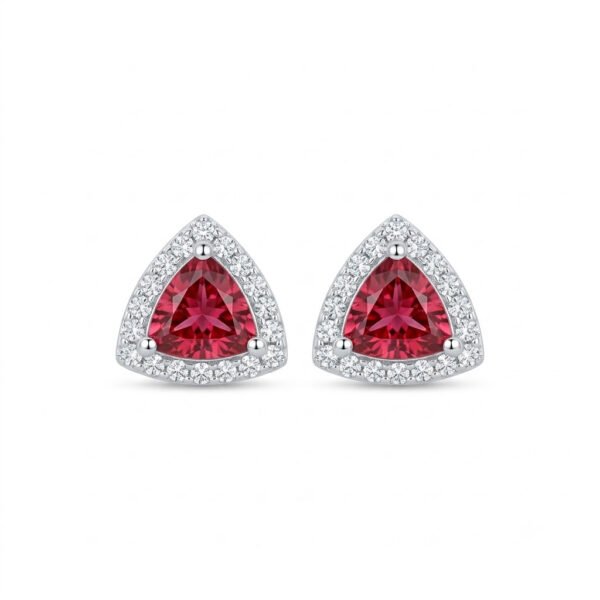 Garnet Stud Earrings - GER - 013