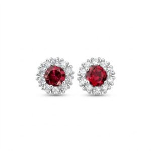 Garnet Stud Earrings - GER - 014