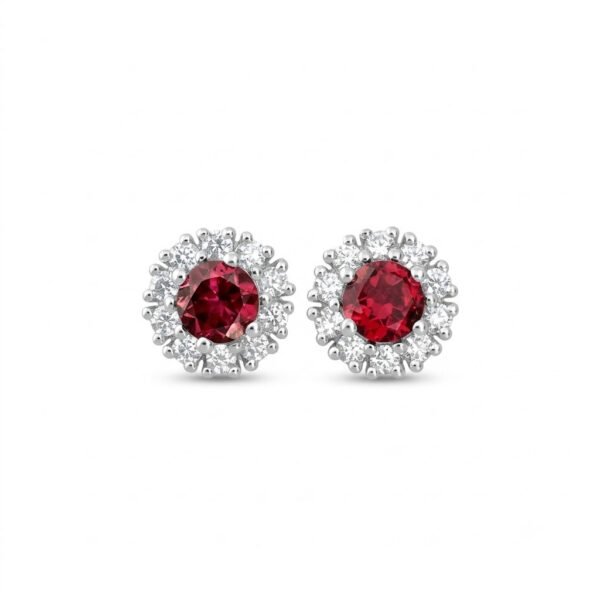 Garnet Stud Earrings - GER - 014
