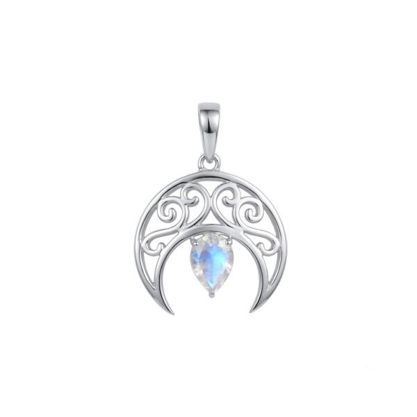 Moonstone Crescent Moon Pendant - MP - 015