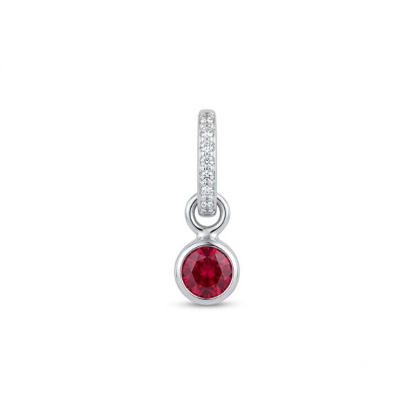 Garnet & White Topaz Pendant - GWTP - 016