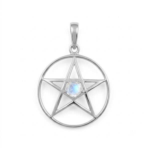 Moonstone Pentacle Pendant - MP - 019