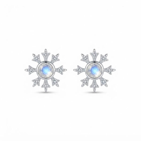 Moonstone Stud Earrings - ME - 026