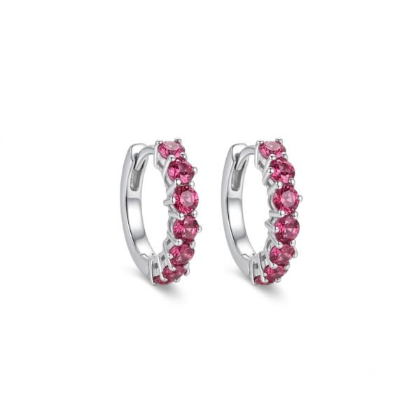 Garnet Hoop Earrings - GER - 007